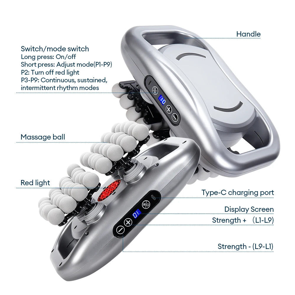 Deep Tissue Massage Gun: Percussion Muscle Recovery Tool Relaxation Treatment Tidesmit