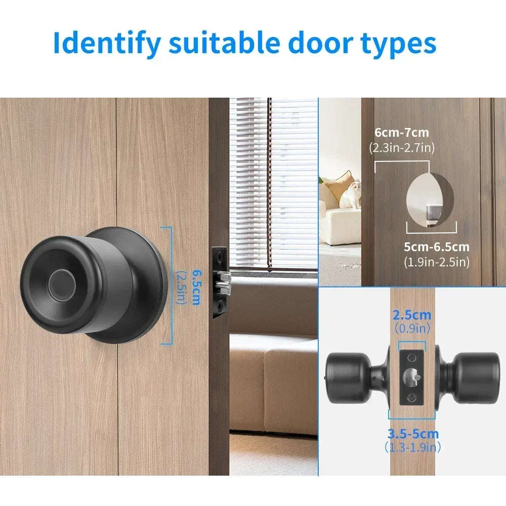 YFK Tuya Smart Door Lock Fingerprint Unlocking Electronic Lock Built-in Battery Dual-Mode Settings For Home Apartment or Gateway