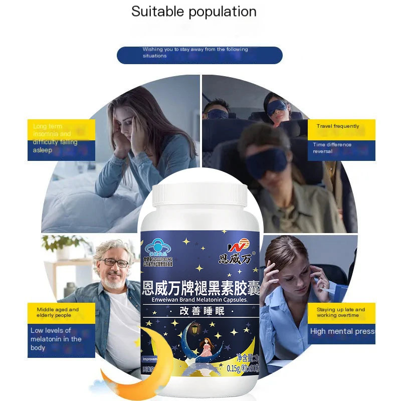 Promote Sleep, natural formula Dietary Supplement, Healthy deep sleep, permanent sleep, natural sleep,Melatonin & Vitamin B6
