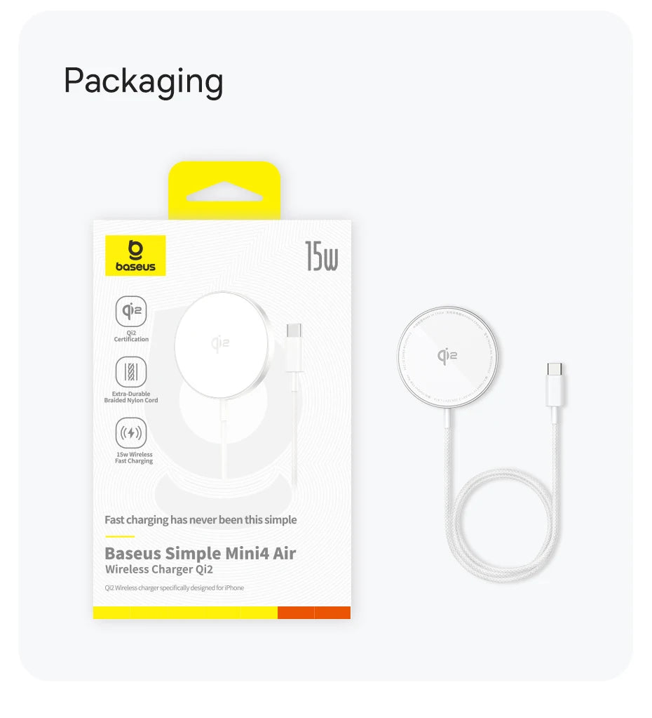 15W Fast Wireless Charger for iPhone 16-13 - MagSafe Compatible Pad Tidesmit