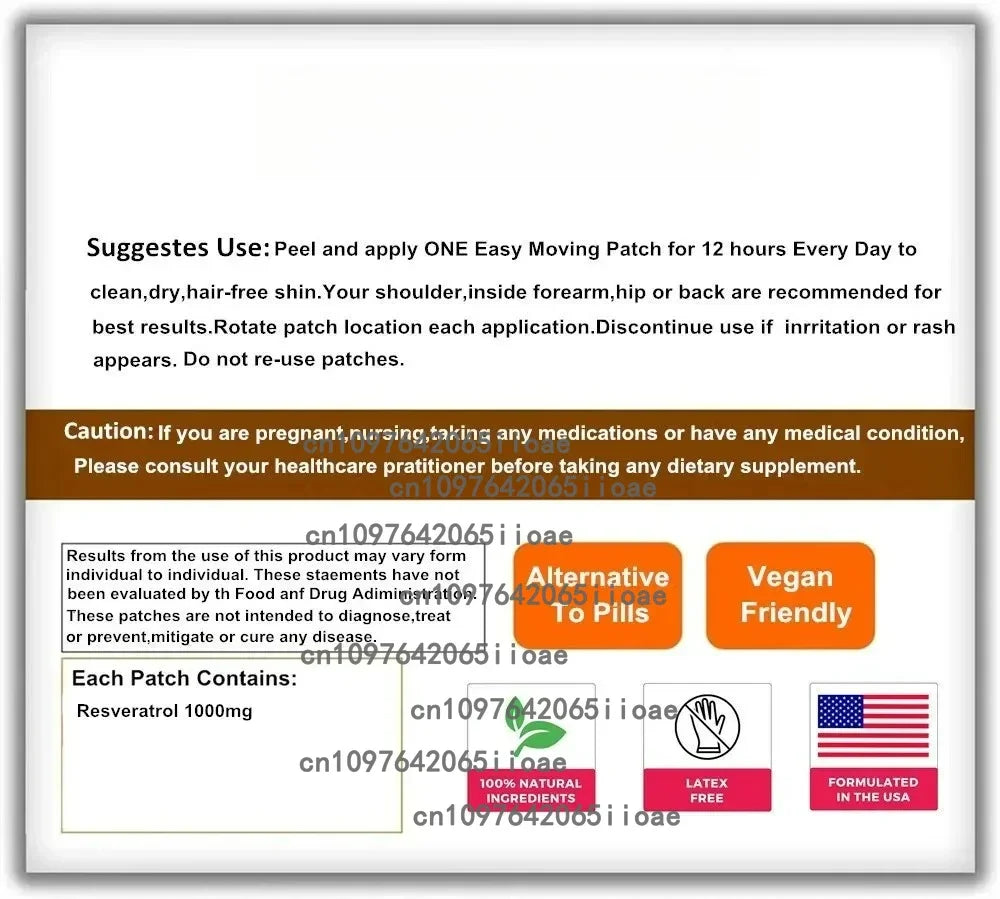 Magnesium Glycinate Transdermal Patches for Stress, Nerves, Sleep, Muscles, Metabolism 30 Patches