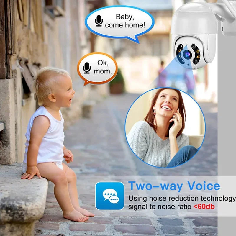 8MP 4K Wireless PTZ Camera HD 1080P Color Night Vision Wifi IP Camera Outdoor 5MP Ai Auto Tracking CCTV Surveillance Cam V360PRO