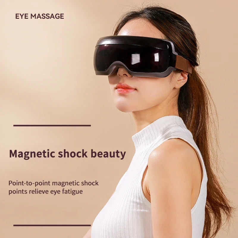 Electric Eye Massager with Bluetooth - Portable Heat Therapy Relief Massage Chairs Tidesmit