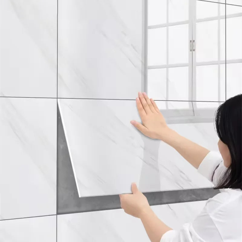 30x60cm Kitchen Self Adhesive Marble Tiles Wall Stickers Waterproof PVC Floor Tile Sticker for Living Room Bathroom Decoration