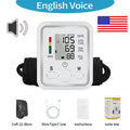 Spanish Voice Digital Arm Blood Pressure Meter Medical Pressure Monitor Tonometer Tensiometer Heart Rate Pulse Sphygmomanometer