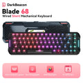 DarkBeacon 65% Gaming Keyboard 68 Keys Mechanical Keyboard LED Backlit Wired Keyboard with Red Switch for Windows Mac PS4 Gamer