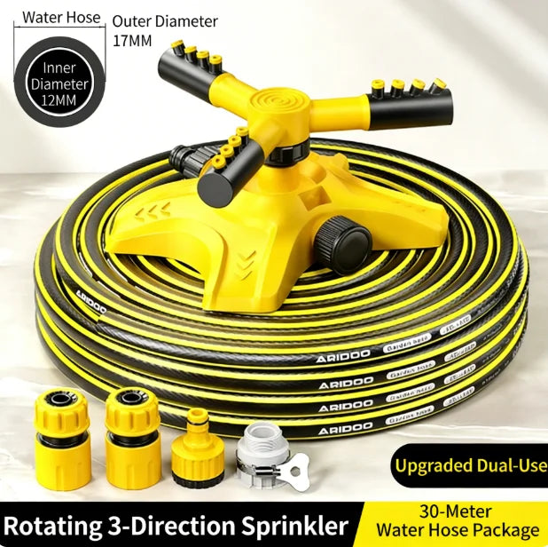 360 °   Automatic Rotating Water Pipe Set, Garden Lawn Sprinkler, Yard Tree Coverage Watering Irrigation Sprayer