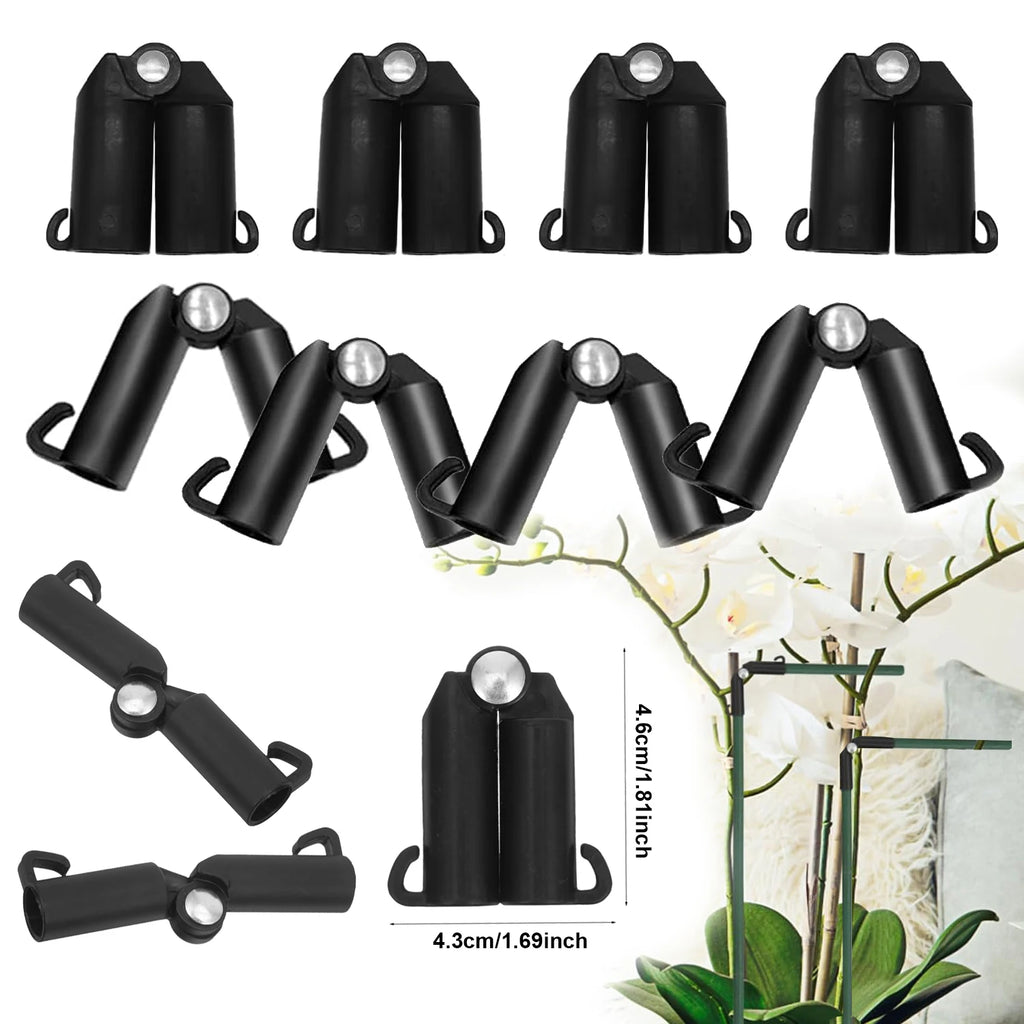 10-Pack Plant Support Universal Plastic Clips 8/11/16/20mm Diameter Fasteners Adjustable Accessories Adjustable Plant Clips
