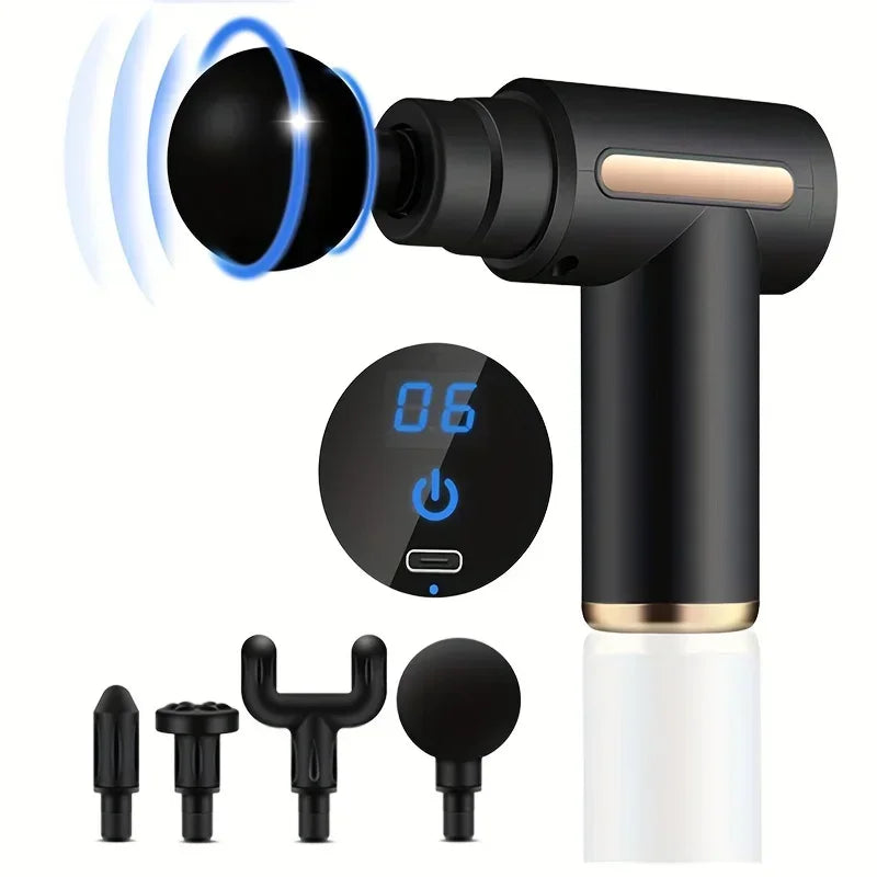 Portable Massage Gun: Deep Tissue Percussion Tool for Muscle Recovery Relaxation Treatment Tidesmit