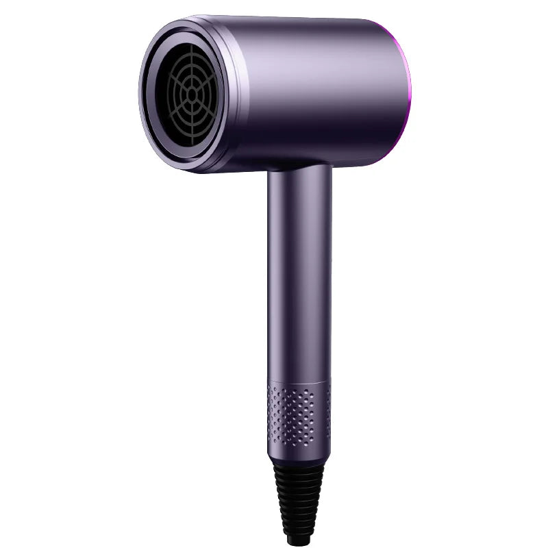 Purple high-speed ionic hair dryer with sleek ergonomic design, constant temperature control for quick, salon-style dry.