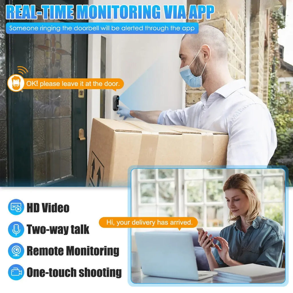 Tuya Doorbell With Camera Wireless Bundle Doorbell Smart Home WlFl HD Outdoor Phone Camera Security Video Intercom Night Vision