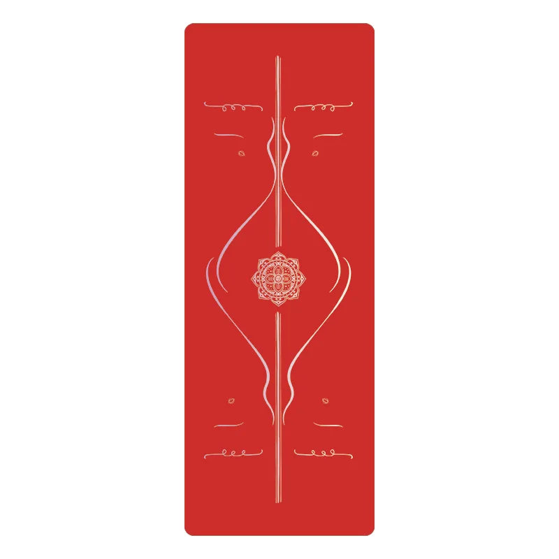 Professional PU Natural Rubber Yoga Mat, Non-Slip Grip Thickened Shock-Absorbing Exercise Dance Fitness Mat