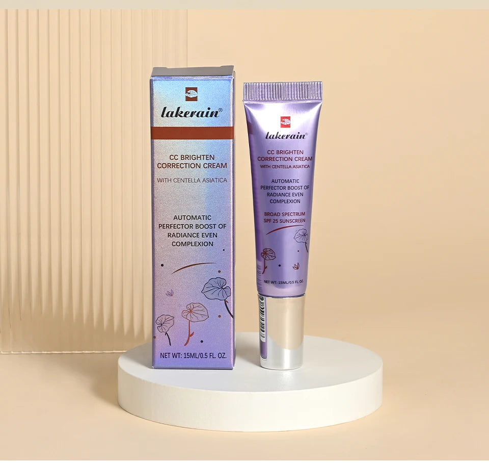Tidesmit CC Cream face makeup texture close-up showing waterproof moisturizing and anti-sweat correcting formula