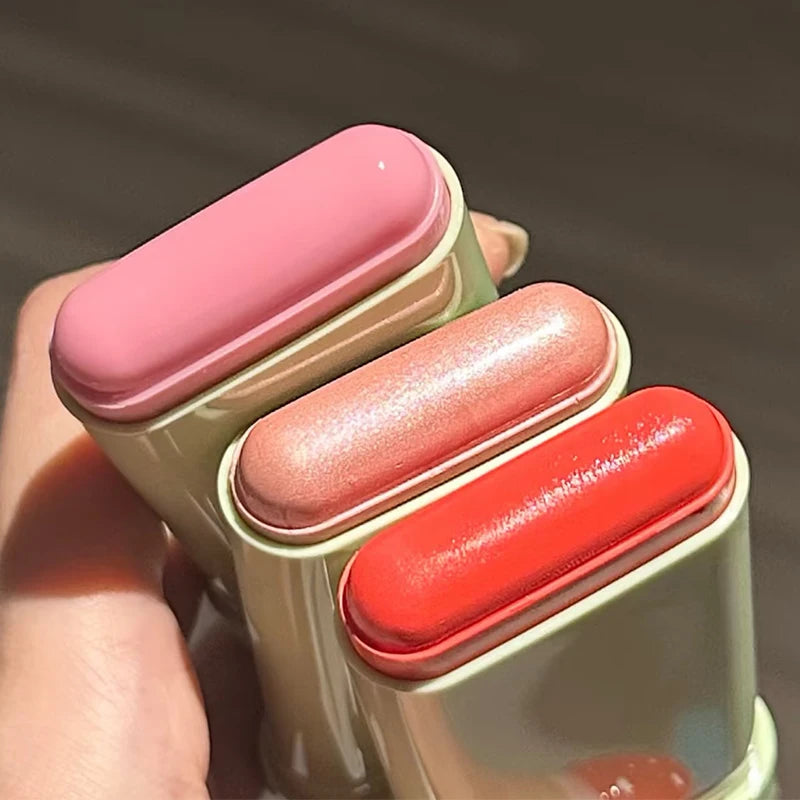 Tidesmit Pixi On-the-Glow cream blush stick in juicy ruby shades showing creamy hydrating texture and pigment