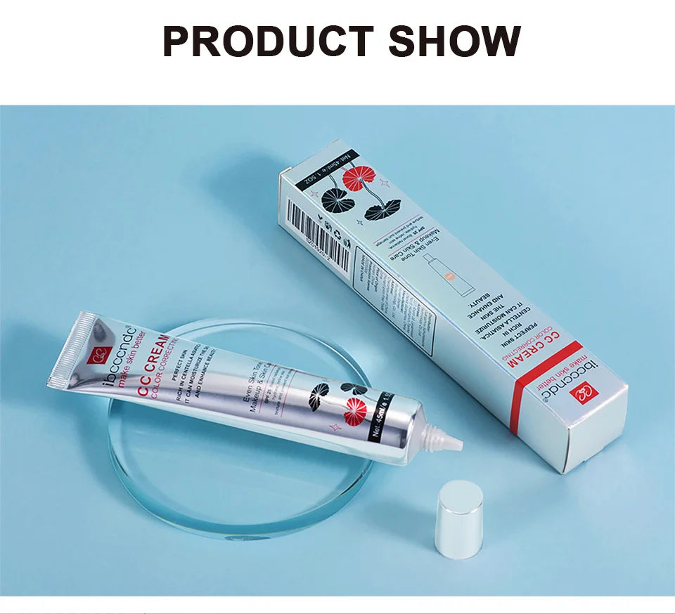 Tidesmit waterproof moisturizing CC cream for long-lasting face makeup coverage and skin protection