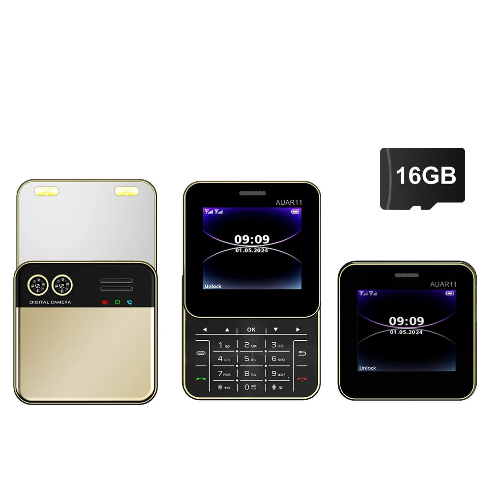 SERVO AUAR11 Rotating Screen Mobile Phone 2G GSM Dual SIM Blacklist Magic Voice FM Radio Speed Dial Torch Mini Sliding Cellphone