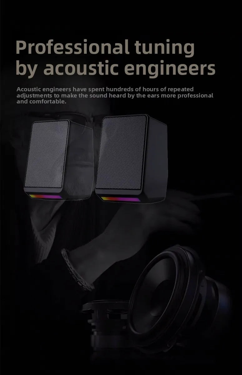 USB Gaming Speakers for Desktop PC and Laptop with RGB LED - Tidesmit Tidesmit