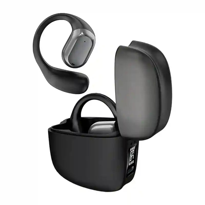 Wireless Clip-On Headphones: Pro Active Noise Cancellation - Black Black Tidesmit