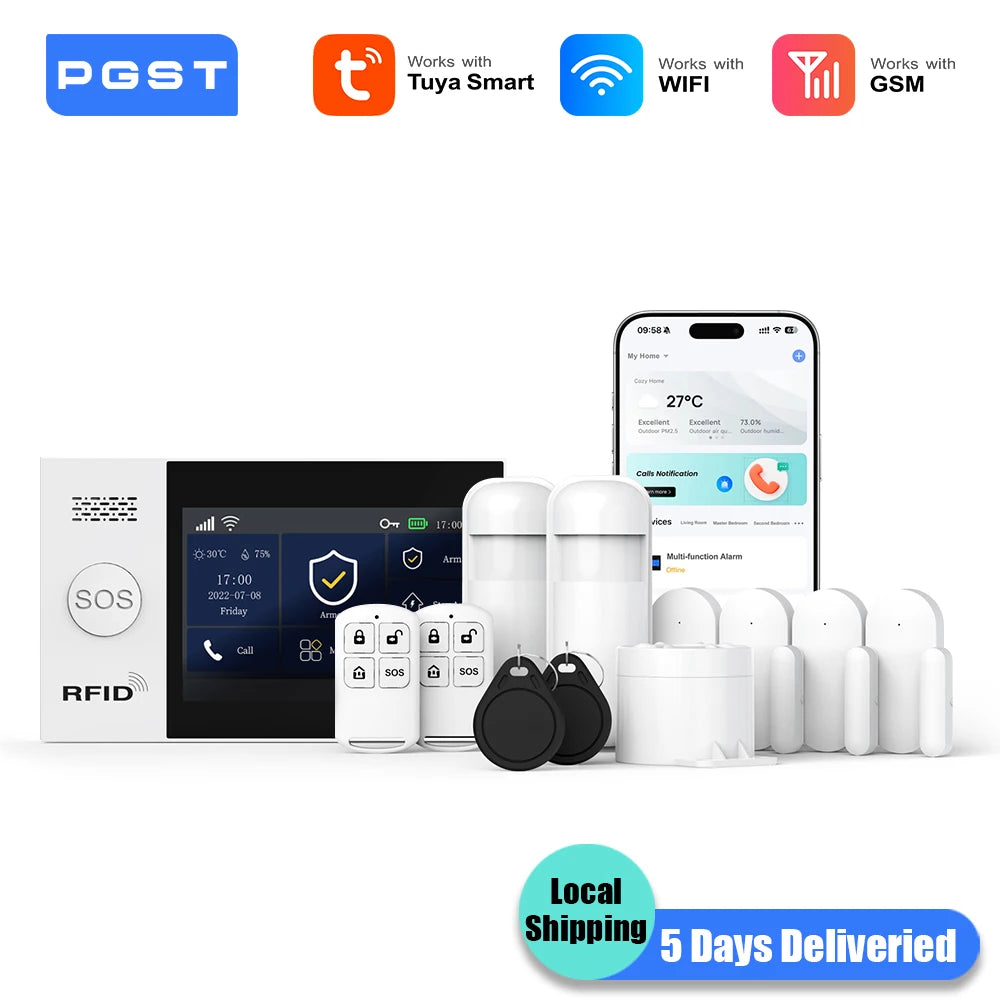 WiFi GSM Home Alarm System – App-Controlled Smart Security Kit Tidesmit