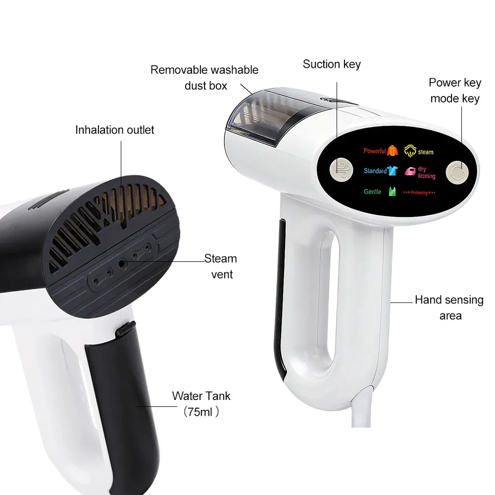 Tidesmit 1000W Handheld Vacuum Garment Steamer
