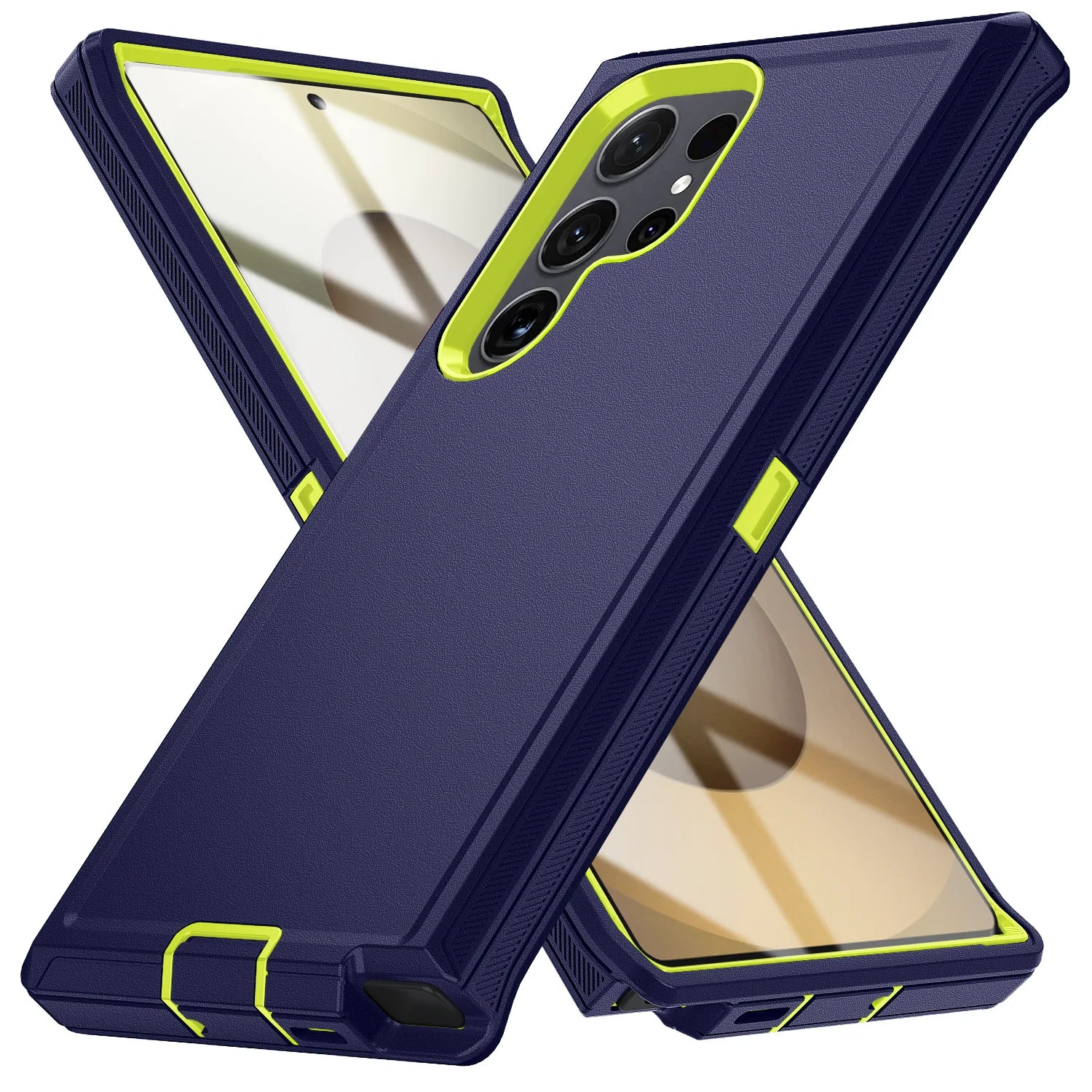 Samsung Galaxy S24 Ultra Military Armor Case With Kickstand Dark Purple-Green Tidesmit