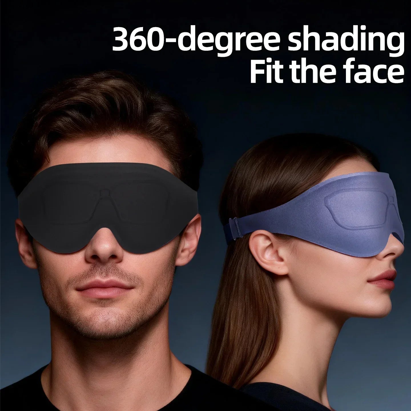 3D Sleeping Eye Mask Shading Breathable Eye Cover Natural Sleeping Eye Mask Memory Foam Block Night Mask Blindfold for Sleep
