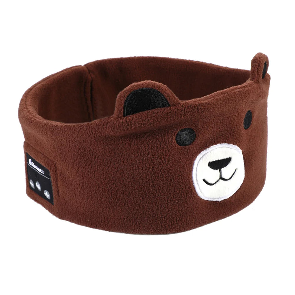 Wireless Bluetooth Sleeping Eye Mask with Integrated Headset for Travel Bear Tidesmit