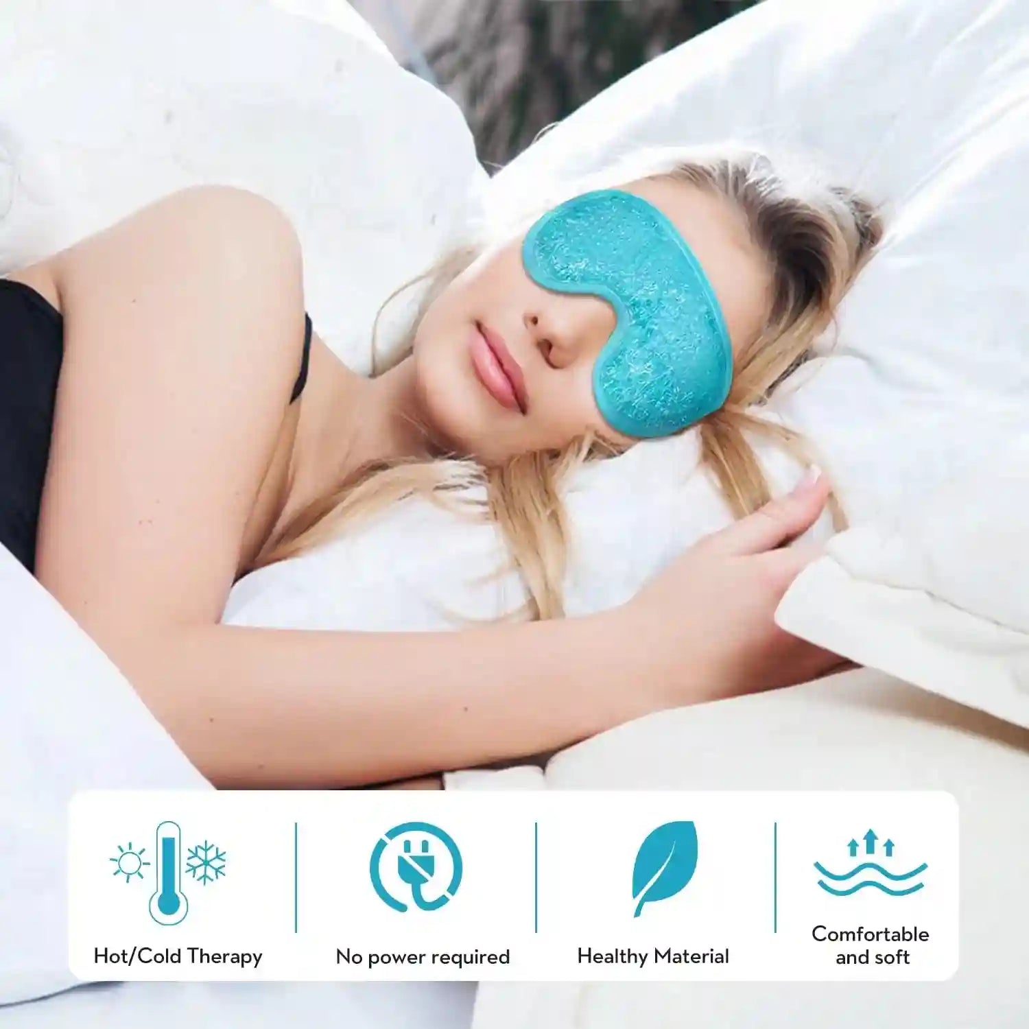 Reusable Cooling Eye Mask for Puffy Eyes and Migraine Relief Eye Massage Instrument Tidesmit