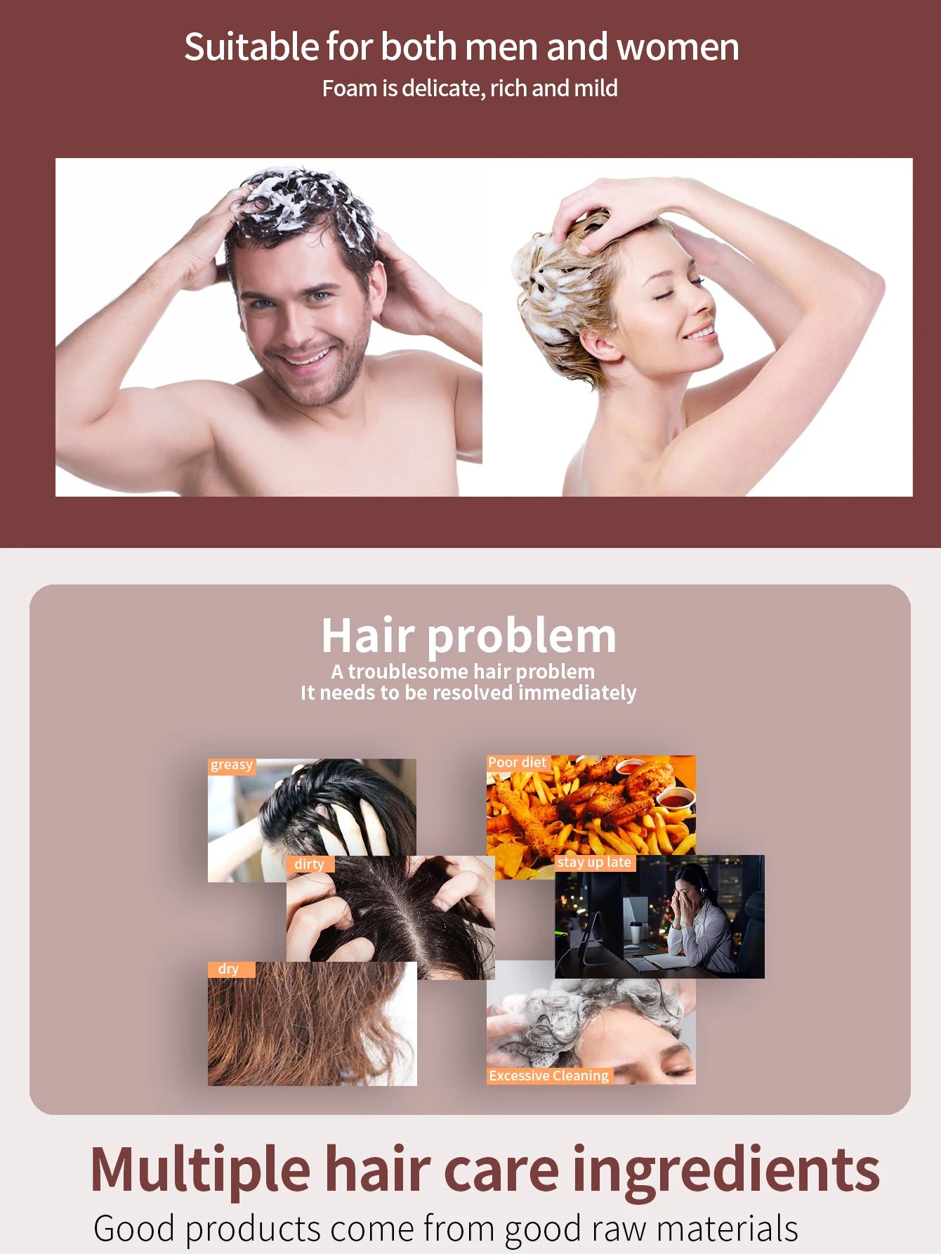 J+60g Coffee Solid Shampoo Moisturizing Cleaning Decontamination Oil Control Dandruff Removing Hair Care Soap