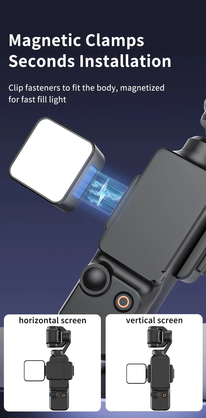 Pocket 3 Magnetic LED Fill Light for Content Creation Tidesmit