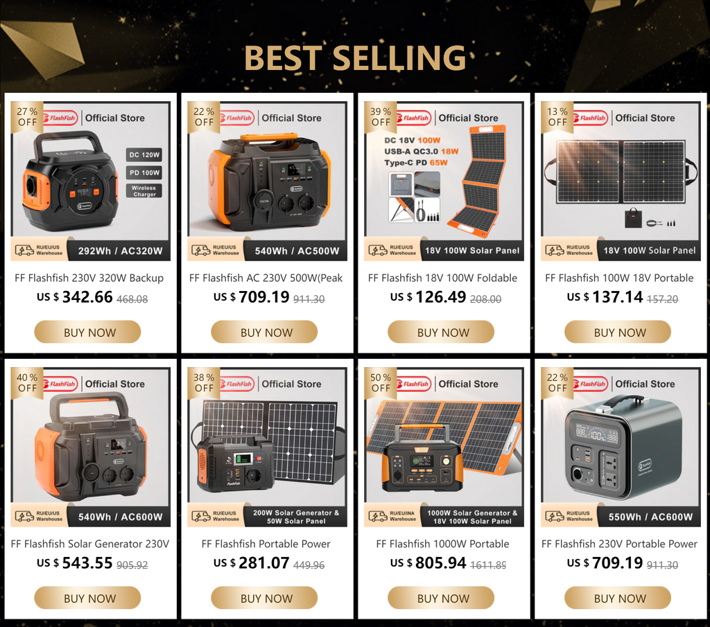 Portable Power Station 540Wh with 100W Solar Panel Kit | Tidesmit Tidesmit