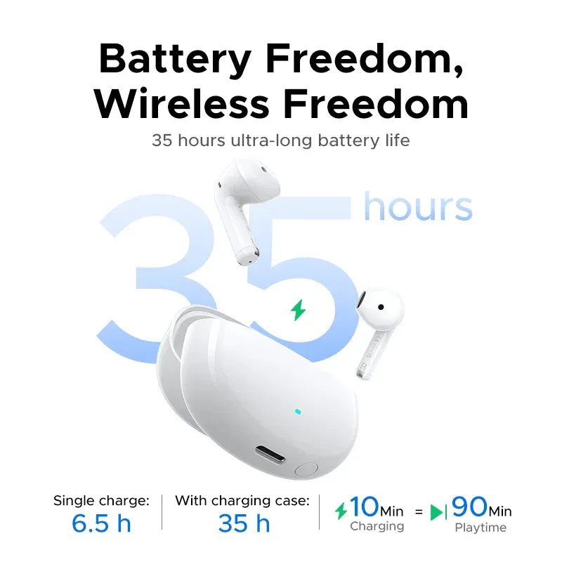 Wireless Bluetooth Earbuds, 35H Playtime ANC In-Ear | Tidesmit Tidesmit