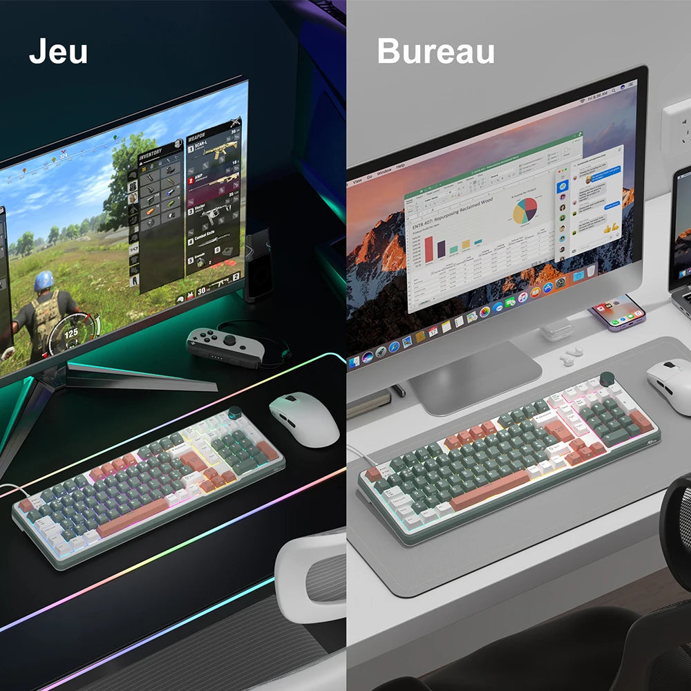 RK ROYAL KLUDGE RK C98 Magnetic Keyboard 0.01mm Rapid Trigg 8K SOCD/Rs 0.125ms PBT RGB Wired Mechanical Esports Gaming Keyboard