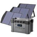 Portable Power Station 2400W with 400W Solar Panels for Off-Grid Energy S2000PRO with 3X100W Tidesmit
