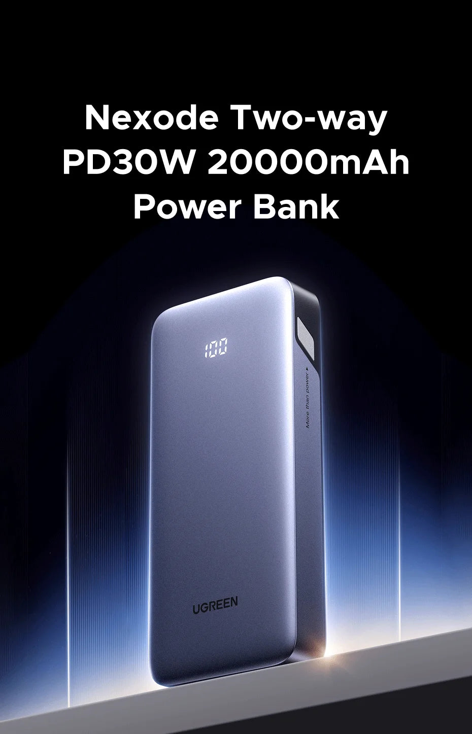 Portable Power Bank 20000mAh 30W Fast Charger with PD Delivery Tidesmit