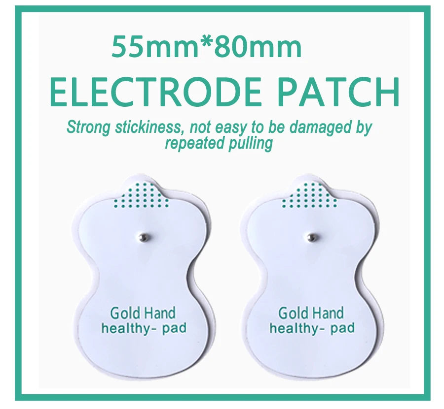 TENS Electrode Pads - Reusable Gel Pads for Electric Massager (50pcs) Back Massage Instrument Tidesmit