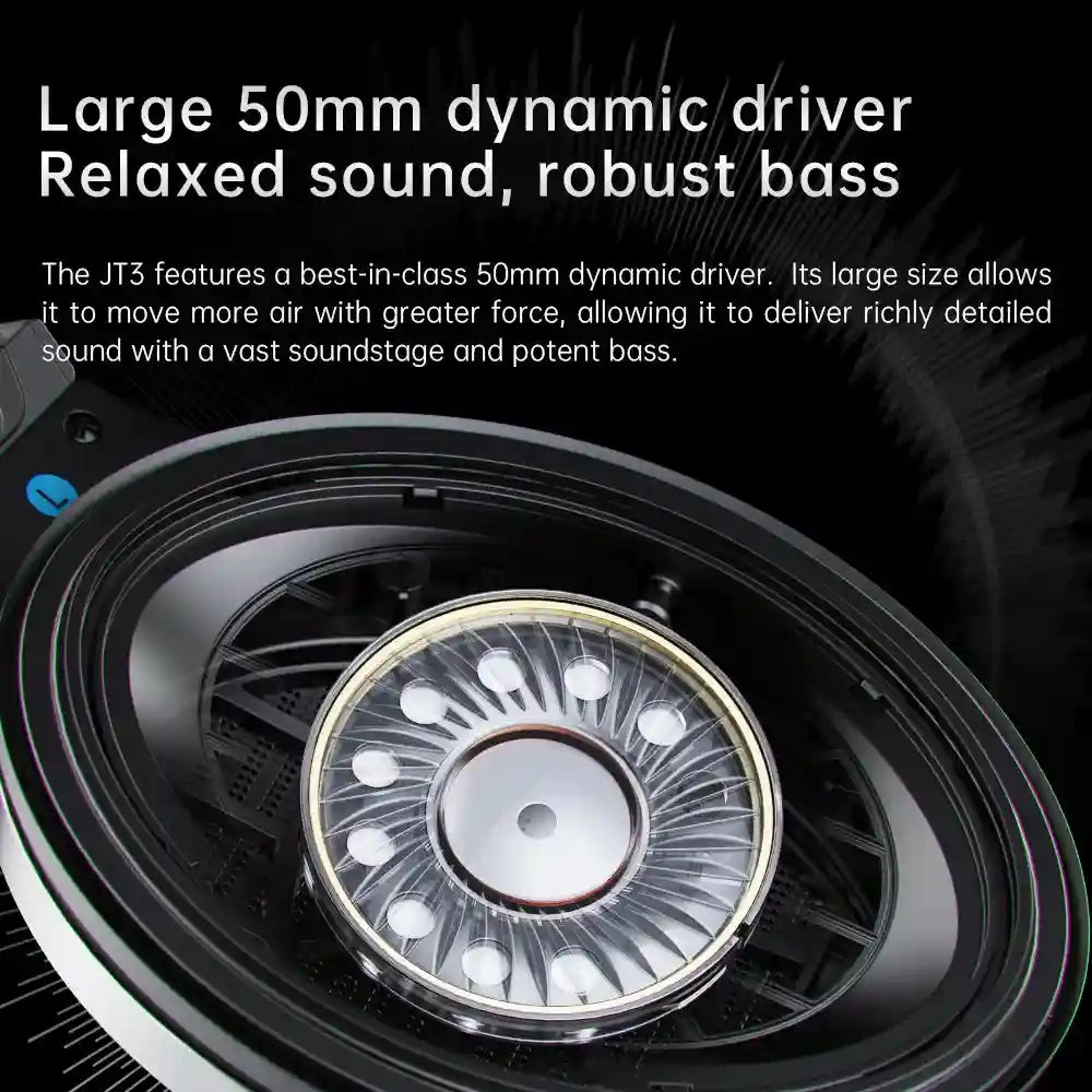 Open-Back Headphones 50mm Dynamic Driver with Detachable Mic - Tidesmit Tidesmit