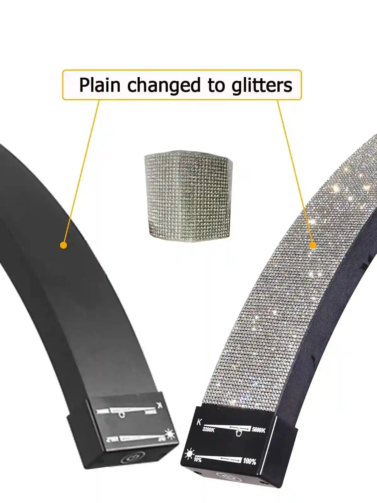 Half Moon LED Beauty Light for Lash and Nail | Adjustable 28 Inch Tidesmit Tidesmit