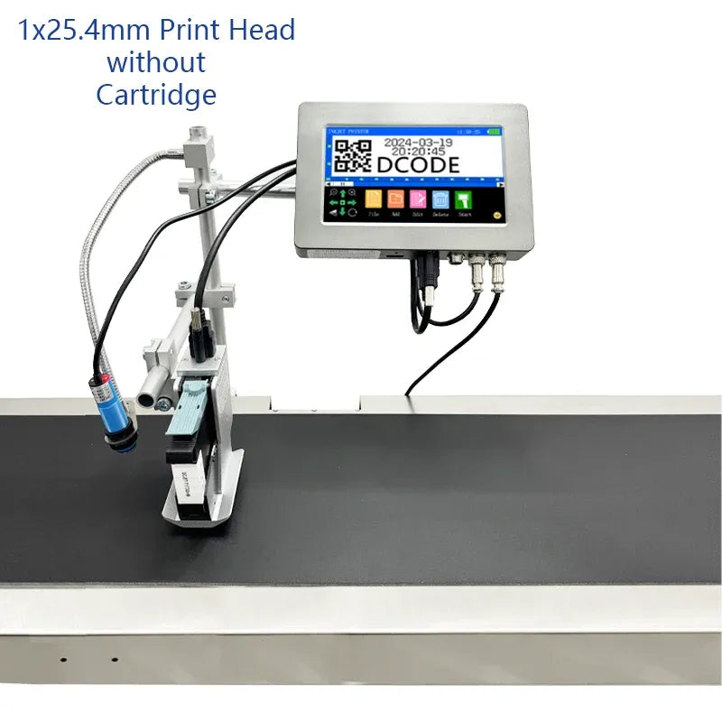 Thermal inkjet printer with 1x25.4mm print head, no ink cartridge installed