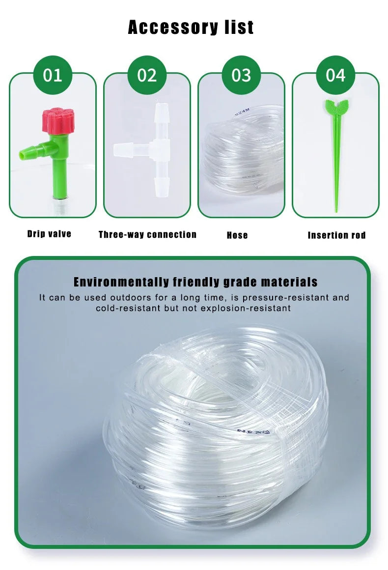 Garden Regulating Drip Irrigation Kit Automatic Watering Device 4/7mm Hose Potted Plants Watering Saving Micro Dripper