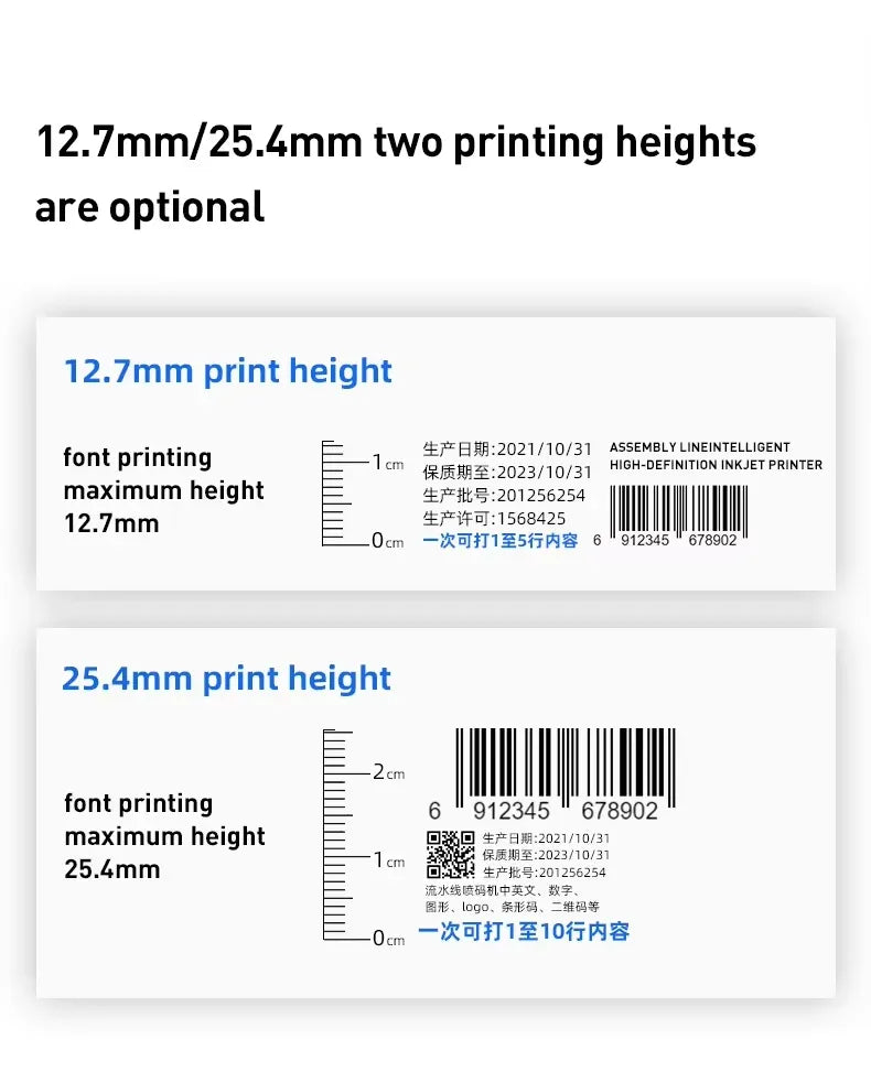 Hot Selling Electric Inkjet Date & Batch Coding Machine With Barcode For Pill Bottles Plastic Packaging Cartons