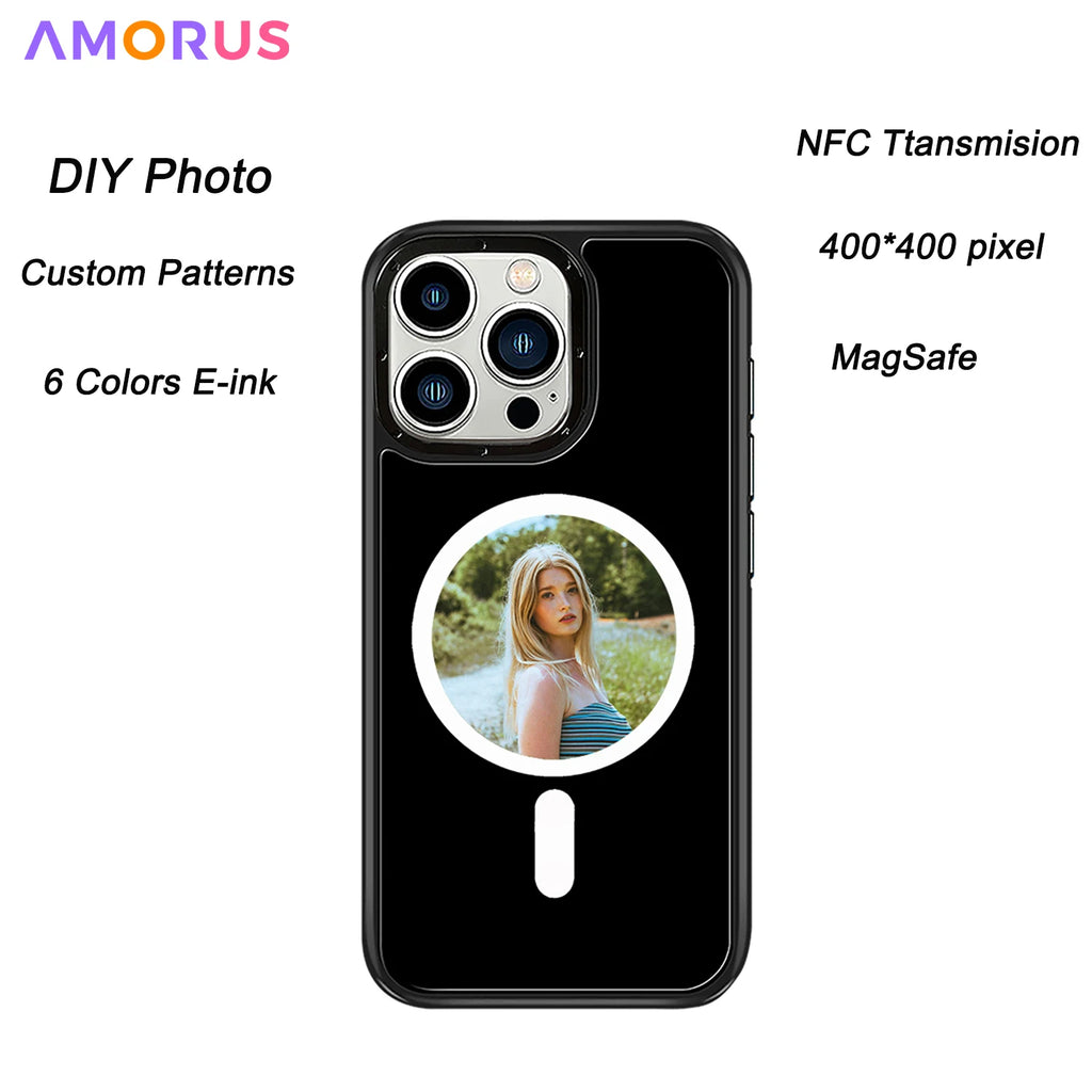 E-ink Phone Case for iPhone 16 Pro Max with MagSafe DIY Custom Display Tidesmit