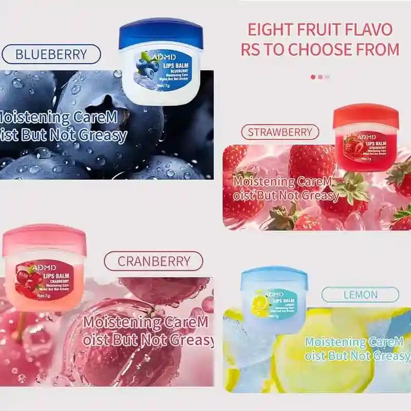 Moisturizing Lip Balm Set: 8pc Fruit Lip Treatment by Tidesmit Lip Care Tidesmit