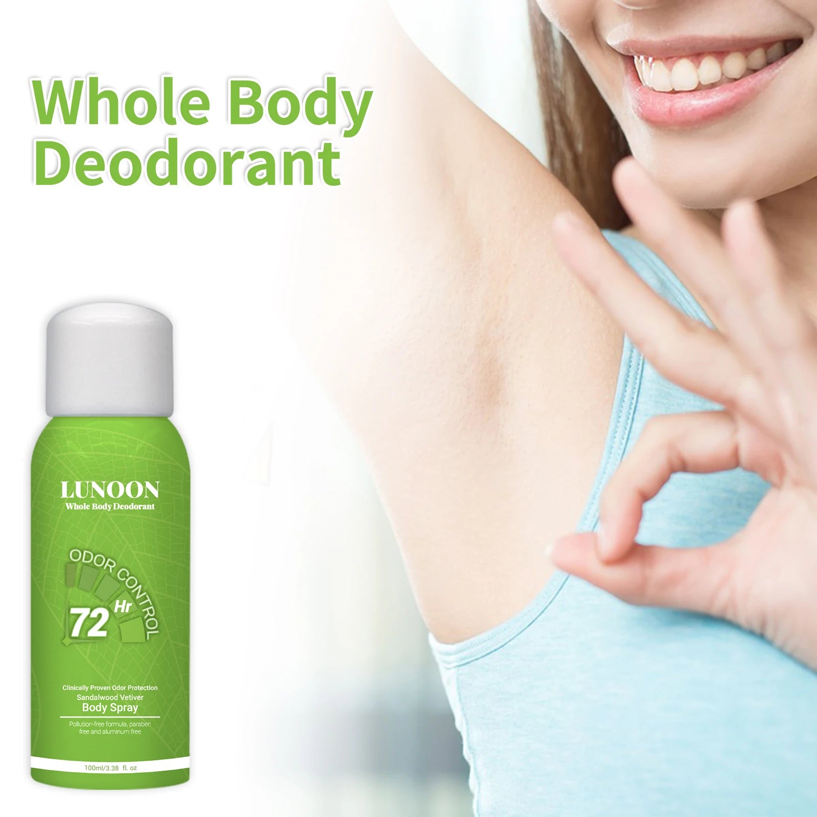 Tidesmit long lasting antiperspirant and underarm odor remover spray for refreshing, moisturizing sweat protection.
