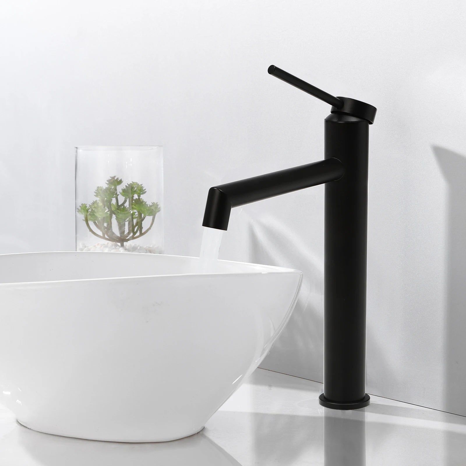 Wash Basin Mixer Tap Rust Resistance Easy to Install Bathroom Faucets Easy to Clean for Kitchens/Restaurants/Laundromats