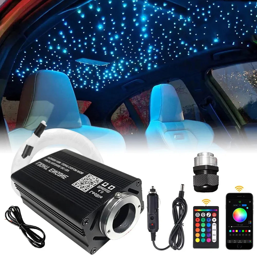 Fiber Optic Car Roof Star Light RGBW Kit - App Controlled Ceiling Lighting Tidesmit