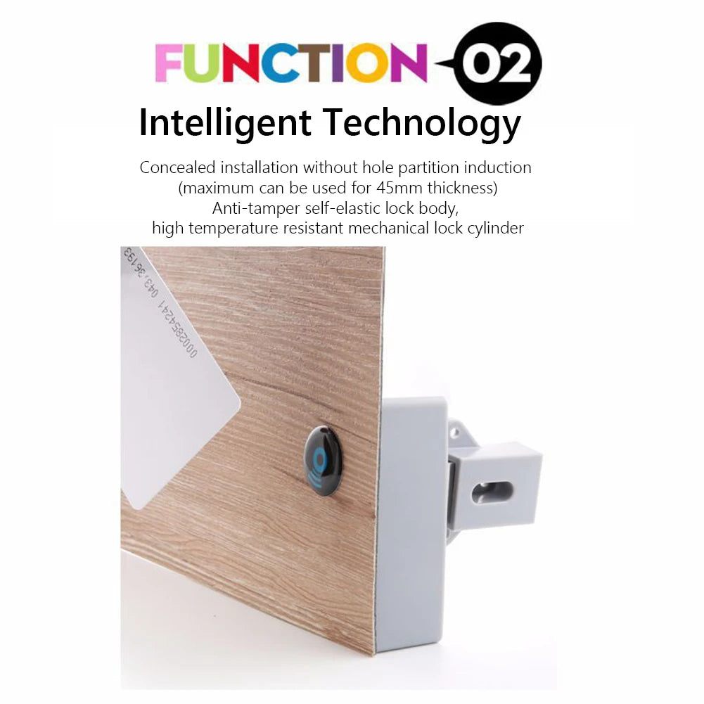 T3 Invisible RFID Free Hole Sensor Cabinet Lock Wardrobe Shoe Drawer Door Lock Automatic Authorization Locker