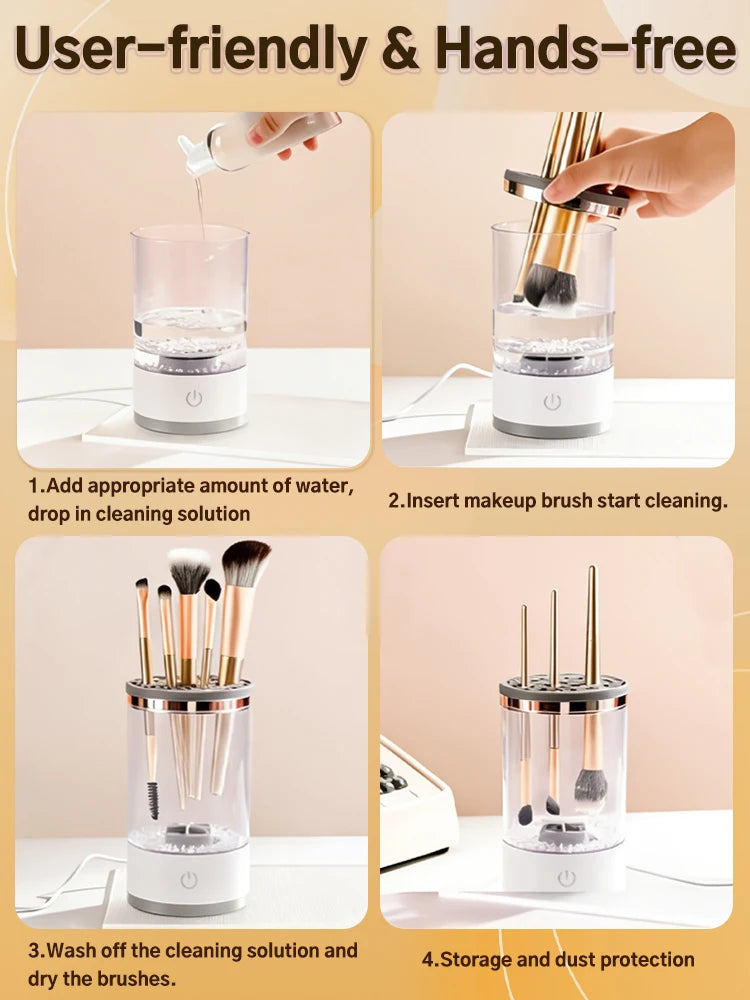 Electric Makeup Brush Cleaner - 3-in-1 Automatic PMU Device Permanent Makeup Machines Tidesmit