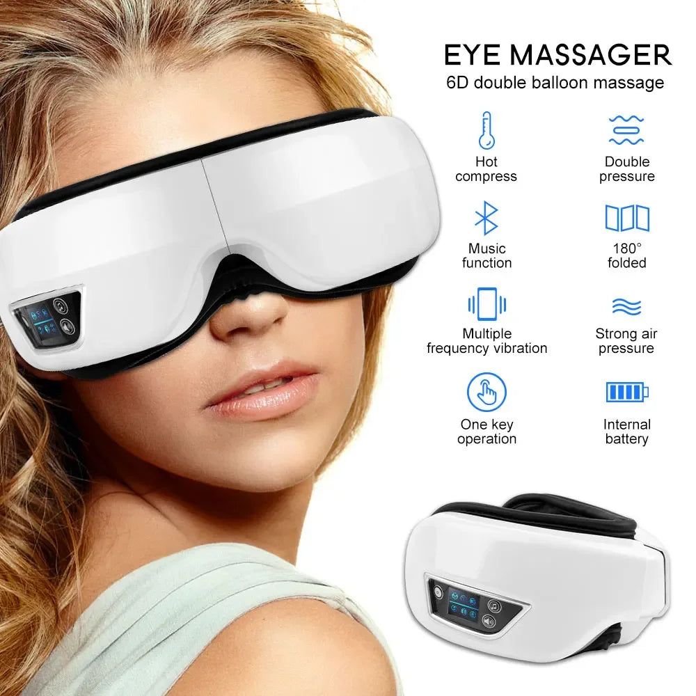 Eye Massager with Heat and Vibration - Fatigue Relief Tidesmit Relaxation Treatment Tidesmit