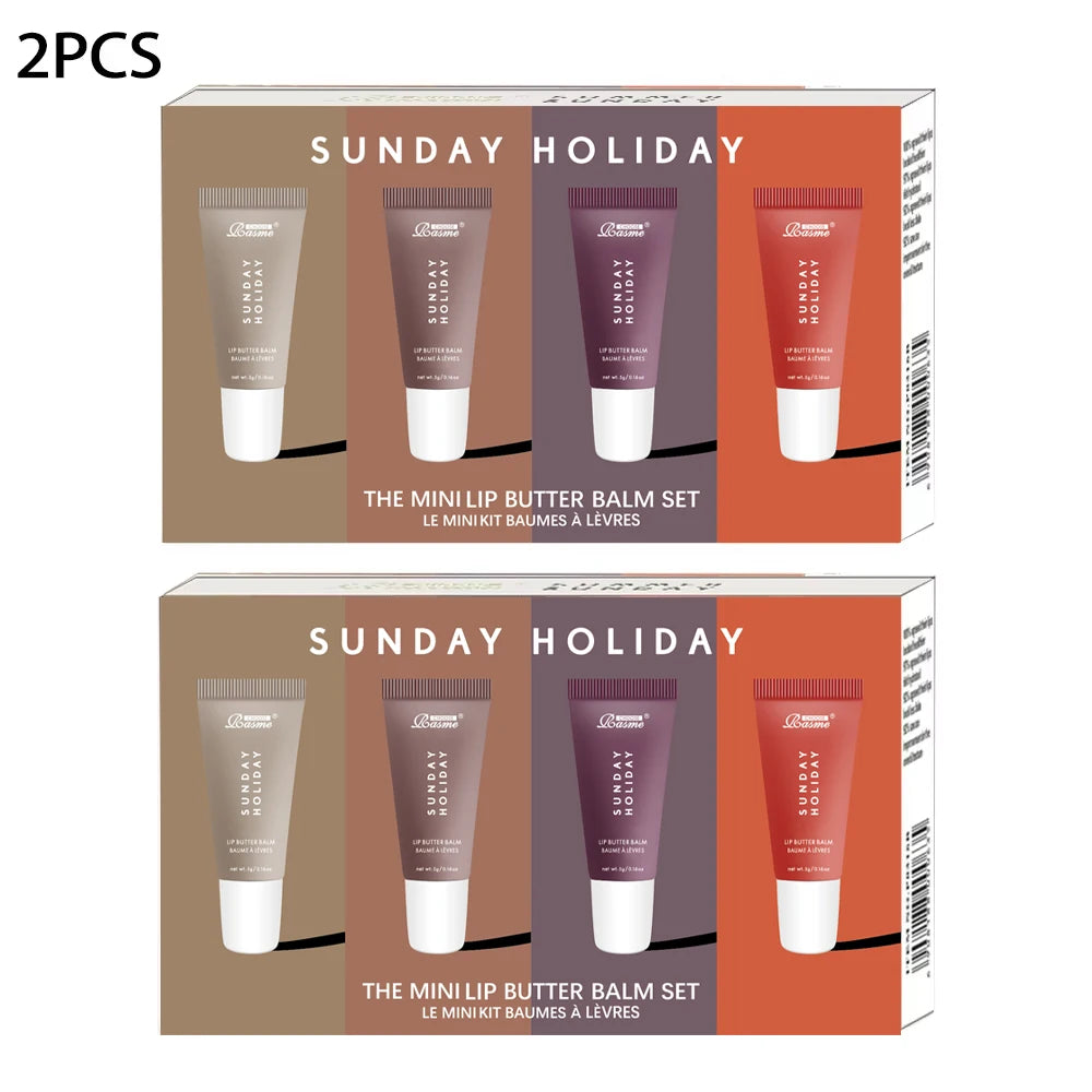 Mini Lip Butter Balm Set | Nourishing Moisturizing Lip Care 4 Pcs Lip Care 2-P0316B-2PCS Tidesmit